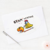 Warfare-Aufkleber Ovaler Aufkleber (Umschlag)