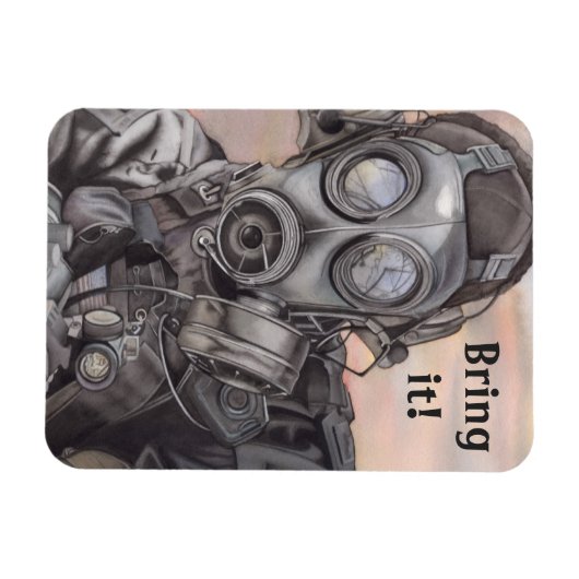 Warfare Prepper Kühlschrank Magnet Ihren Text (Horizontal)