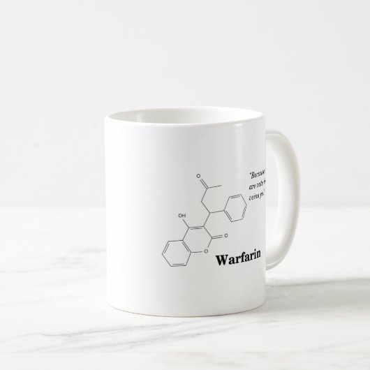 Warfarin (Blut dünner) Kaffeetasse (VorderseiteRechts)