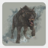 Warg Quadratischer Aufkleber (Vorderseite)