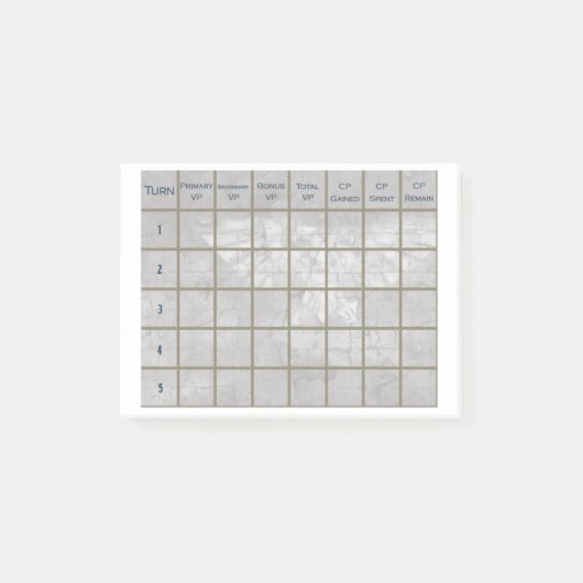 Warhammer 40K Score Tracker; 10th Edition Post-It Post-it Klebezettel (Vorderseite)