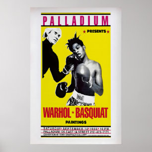 Warhol Basquiat Ausstellungsposter Vintage Kunst Poster
