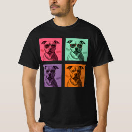 Warhol Style Pitbull: BRUH! Pop Art T-Shirt