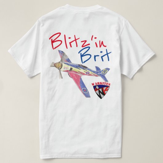 Warkites "Blitz'in Brit" Sea Fury Racer T-Shirt (Design Rückseite)