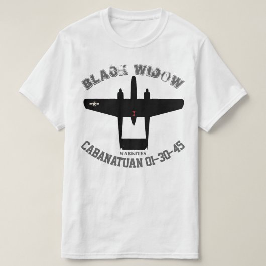 Warkites P-61 schwarze Witwe T-Shirt (Design vorne)