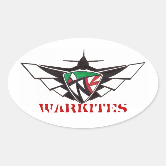 Warkites-Sticker Ovaler Aufkleber (Vorderseite)