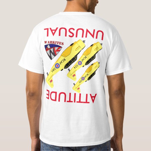 Warkites ungewöhnliche Haltung T-6, Harvard T-Shirt (Rückseite)