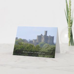 Warkworth Schloss-Northumberland-Anmerkungs-Karte Karte