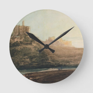 Warkworth Schloss, Northumberland, c.1798 (w/c, Runde Wanduhr