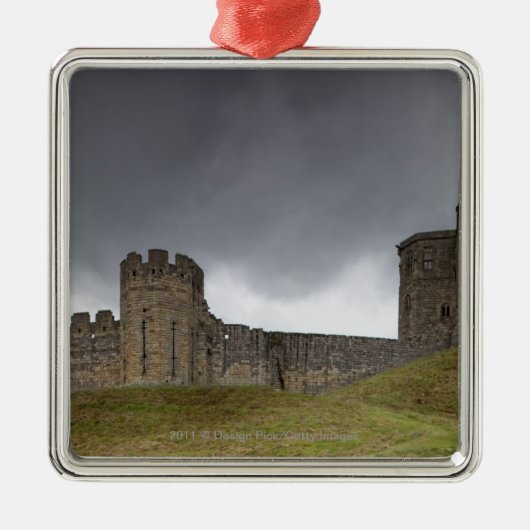 Warkworth Schloss Silbernes Ornament (Vorne)