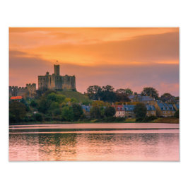 Warkworth Village and Castle Fotodruck