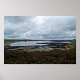 Warland Reservoir: Tranquil Moorland Waters Poster