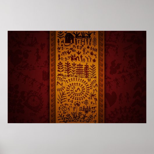 Warli Art Poster (Vorne)