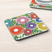 warli flowers getränkeuntersetzer (Linke Seite)