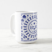 Warli-Kunst Indische Stammesillustration Kaffeetasse (Vorderseite Links)