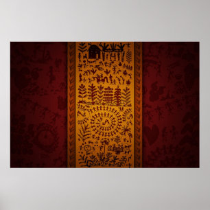 Warli Kunst Poster