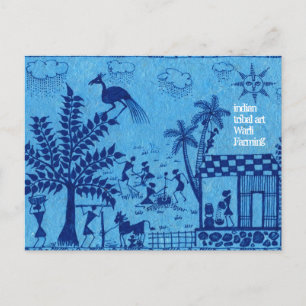 Warli Landwirtschaft Postkarte