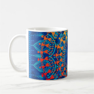 Warli-Malerei - traditionell gezeichnete Handarbei Kaffeetasse