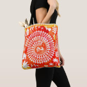 Warli-Malerei - traditionell gezeichnete Handarbei Tasche (Von Nahem)