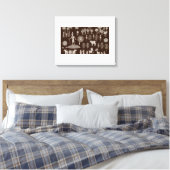 Warli Paint-Leinwand Leinwanddruck (Insitu (Schlafzimmer))