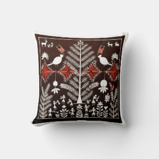 Warli-Stammesbaum des Lebens -Poster Kunst für Zuh Kissen