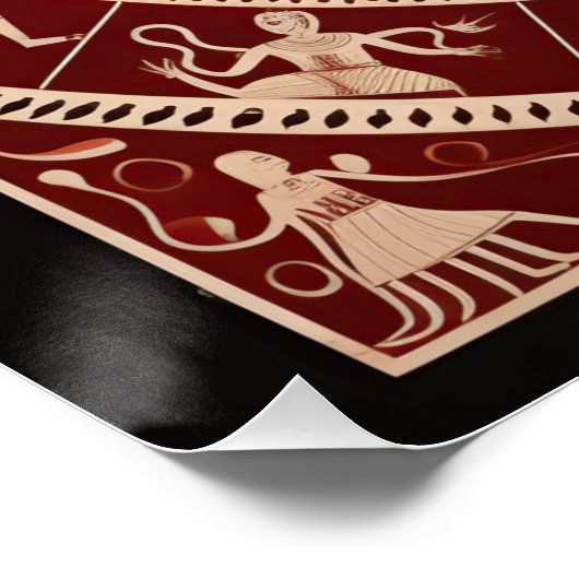 Warli Tribal Art Poster (Ecke)