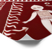 Warli Tribal Art Poster (Ecke)