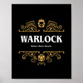 Warlock Class Tabletop RPG Gaming Poster (Vorne)