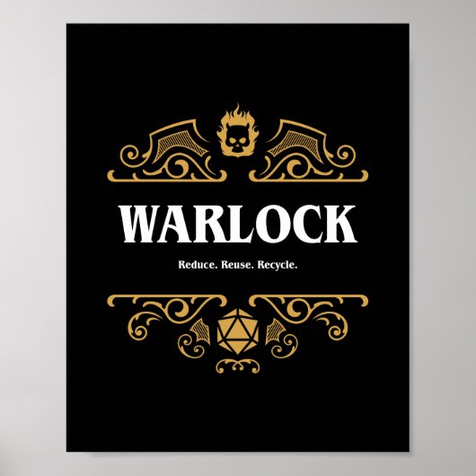 Warlock Class Tabletop RPG Gaming Poster (Vorne)