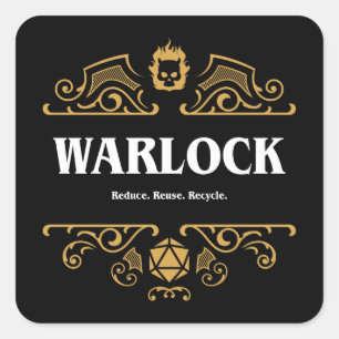 Warlock Class Tabletop RPG Gaming Quadratischer Aufkleber