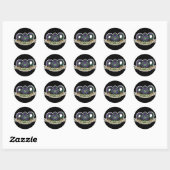 Warlock D20 Class Crest Sticker - Funny D&D Warloc (Blatt)
