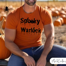 Warlock,Funny Halloween Shirt for Men,Spooky Scary