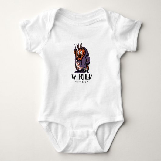 Warlock - Funny Witcher Design Baby Strampler (Vorderseite)