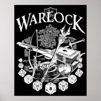 Warlock-Version der RPG-Klasse Poster