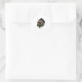 Warlord Runder Aufkleber (Tasche)