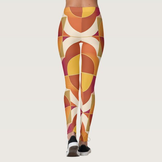 Warm Abstract Patterned Leggings (Rückseite)