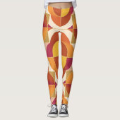 Warm Abstract Patterned Leggings (Vorderseite)