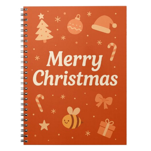 Warm Aesthetic Christmas Art – Cute Festive Icons  Notizblock (Vorderseite)