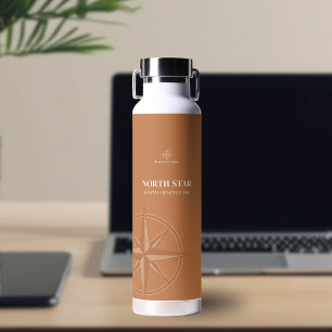 Warm Amber Compass Mental Health Logo Trinkflasche