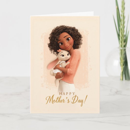 Warm and Cozy Mother’s Day Bunny Card Karte (Vorderseite)
