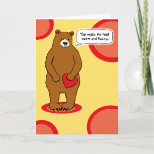 Warm and Fuzzy Bear Valentine's Day Card Feiertagskarte