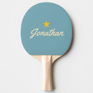Warm Aqua Nachmittag Vintage YE Stern Signatur Tischtennis Schläger