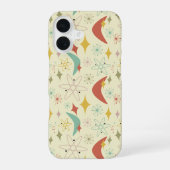 Warm Atomkern Diamond Mid Mod Muster iPhone 16 Hülle (Rückseite)