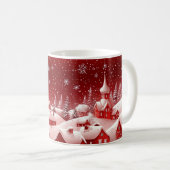 "Warm auf in einem Winterwunderland!" Kaffeetasse (VorderseiteRechts)