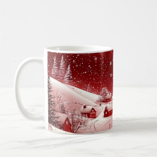 "Warm auf in einem Winterwunderland!" Kaffeetasse (Links)