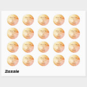 Warm Autumn Marble Wedding Sticker (Blatt)