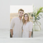 Warm Beige Casual Foto Einladung (Stehend Vorderseite)