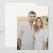 Warm Beige Casual Foto Einladung (Vorne/Hinten)
