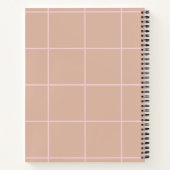 Warm Beige Grid Pattern Minimal Soft Check Design Notizblock (Rückseite)