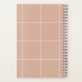 Warm Beige Grid Pattern Minimal Soft Check Design Notizblock (Rückseite)